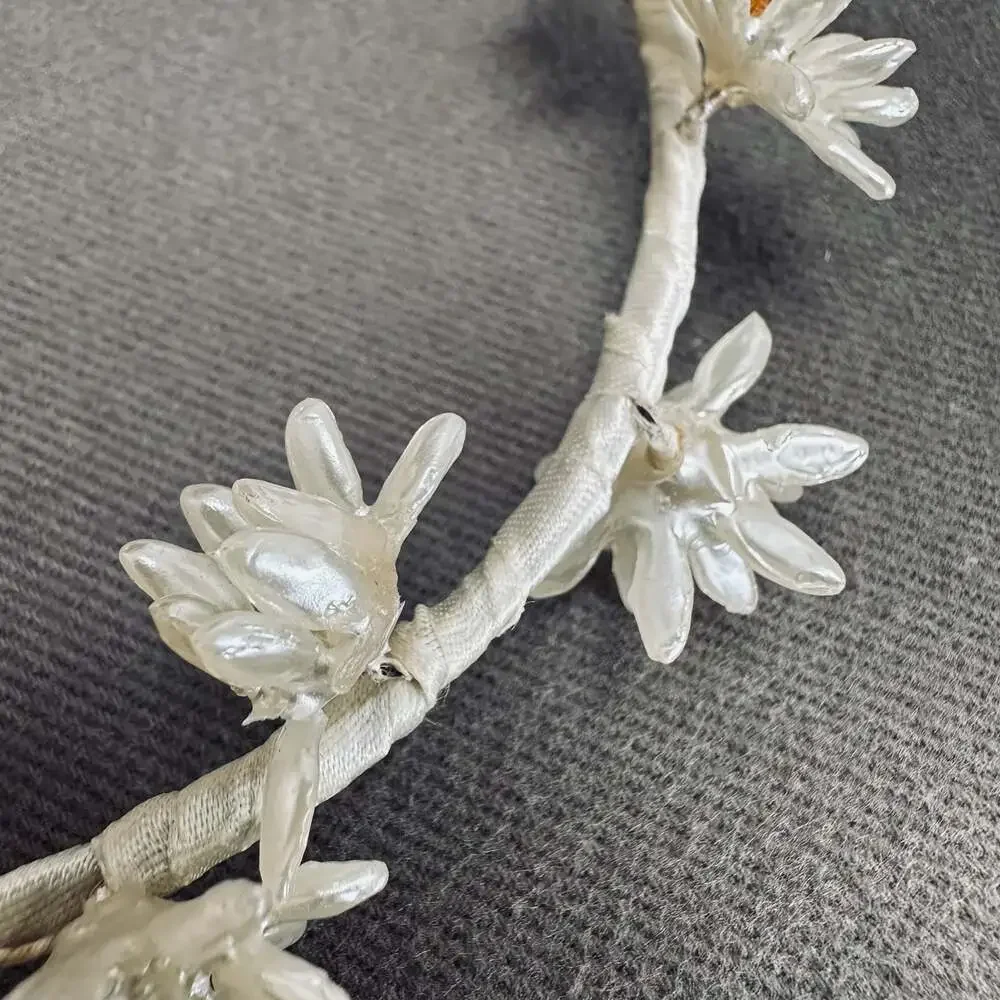 Vintage 1930s/1940s Wax Flower Bridal Crown Wedding‎ Tiara Headpiece